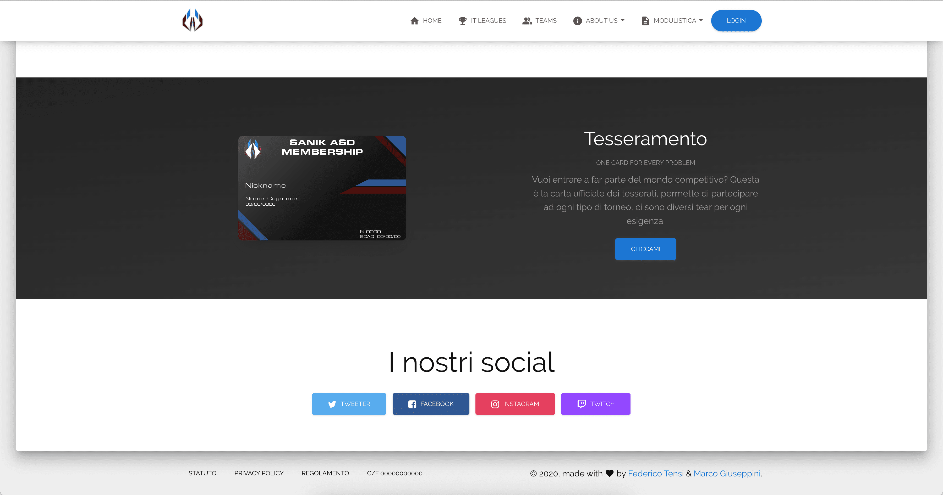 Sanik ASD Landing page